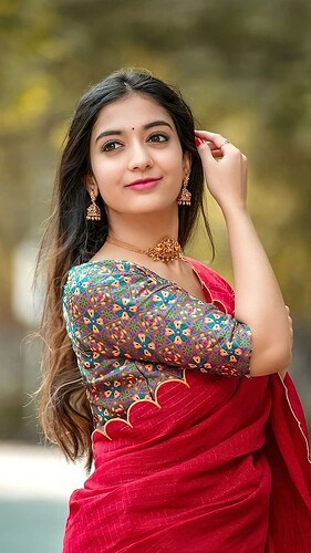 HD-wallpaper-ladies-red-saree-look-traditional-look-indian-girl